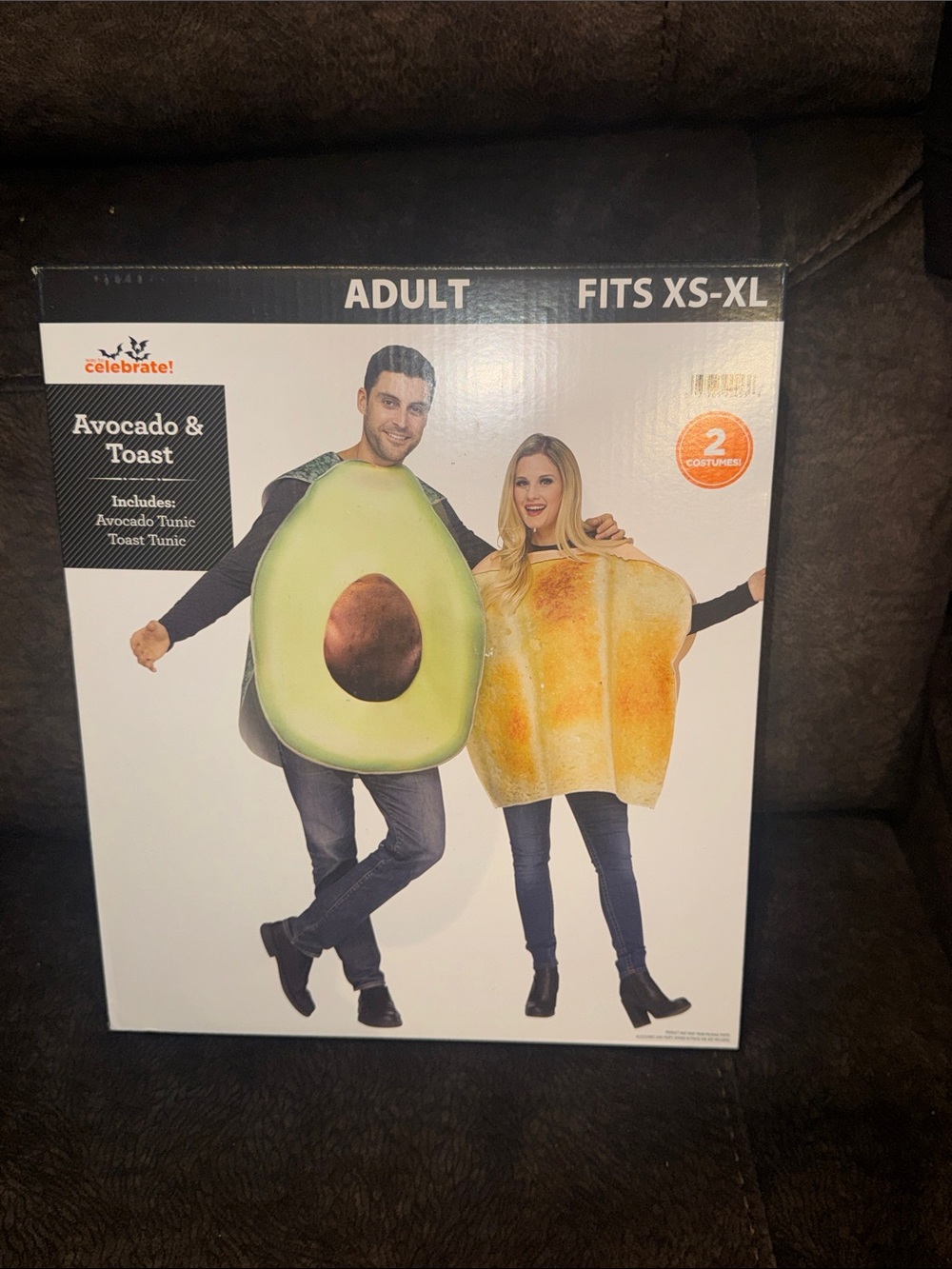Way to Celebrate Avocado & Toast couples Costume Set - new fits XS-XL